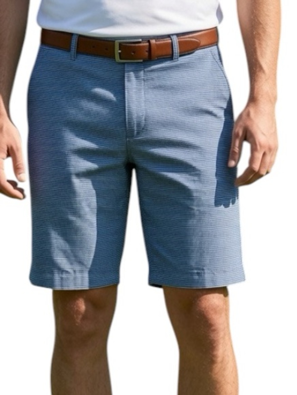 DUNNING GOLF: Everbest Men’s Player Fit Woven Blue Shorts - Size 32